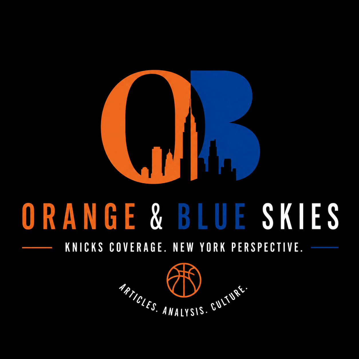 Orange and Blue Knicks Skies